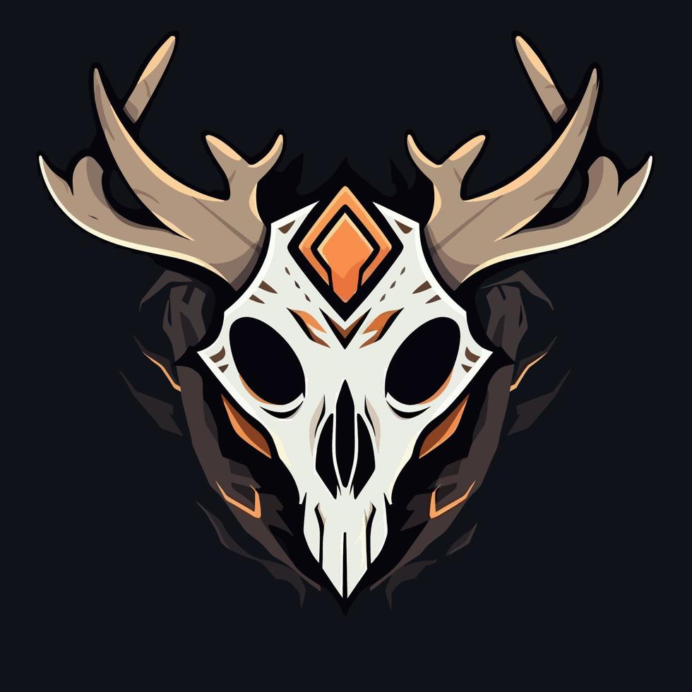 Shamans Skull Mask Vector Logo