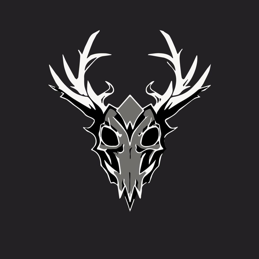 Shamans Skull Mask Vector Logo