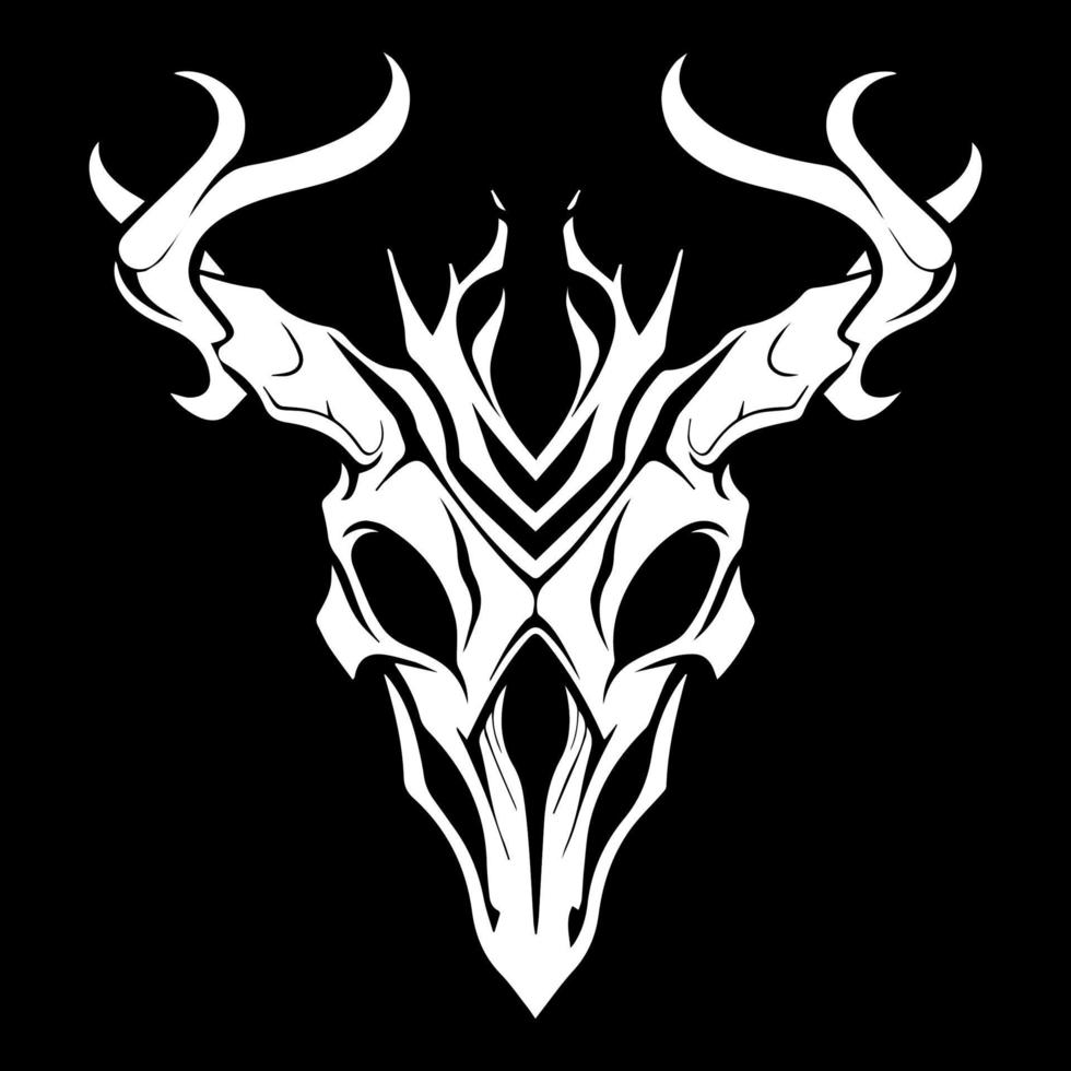 Shamans Skull Mask Vector Logo