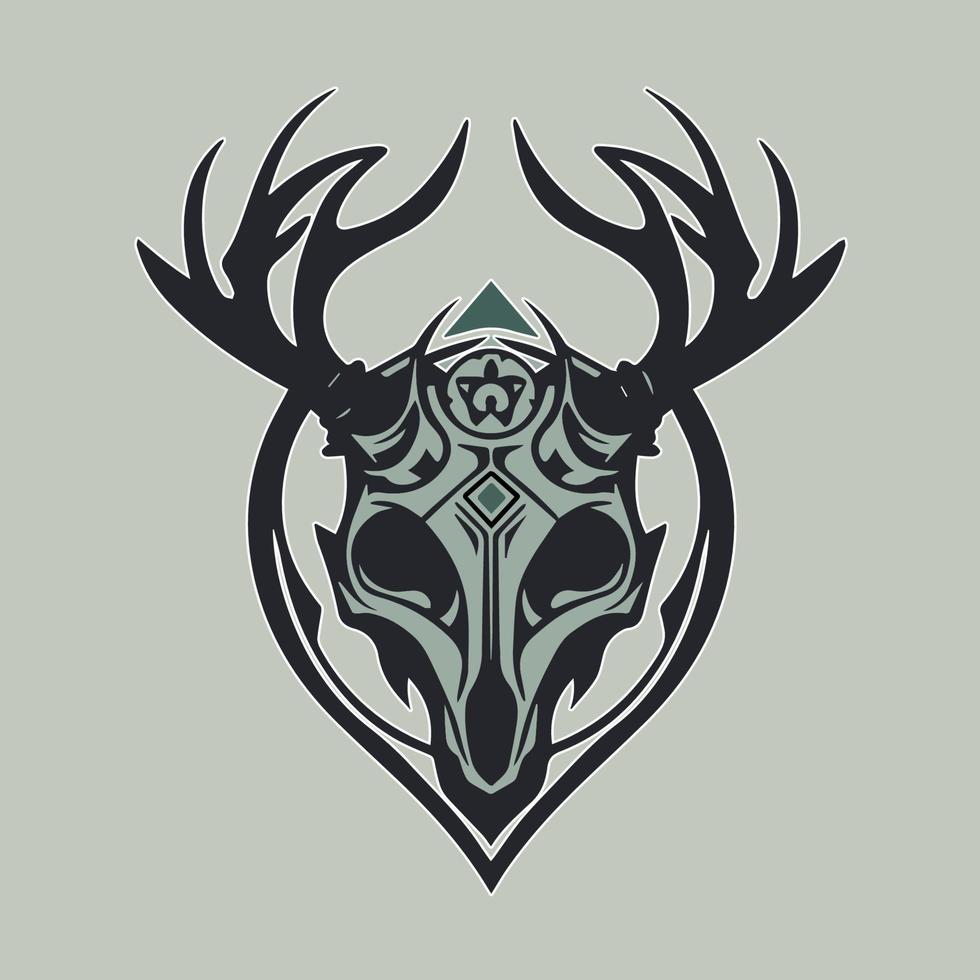 Shamans Skull Mask Vector Logo