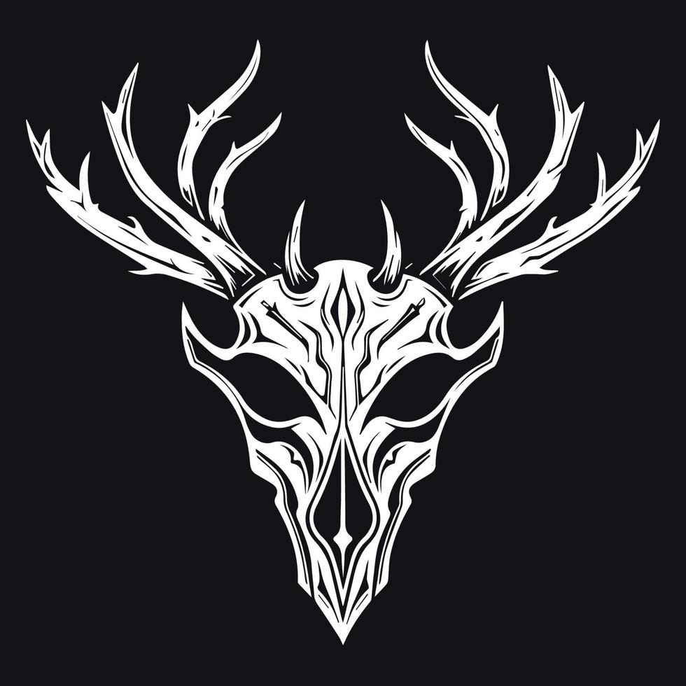 Shamans Skull Mask Vector Logo