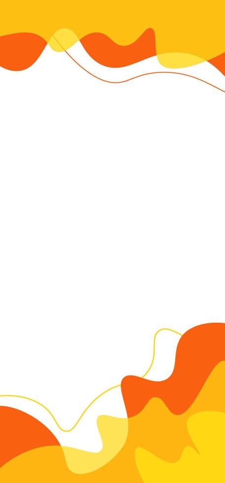 Orange waves roll up banner template design vector