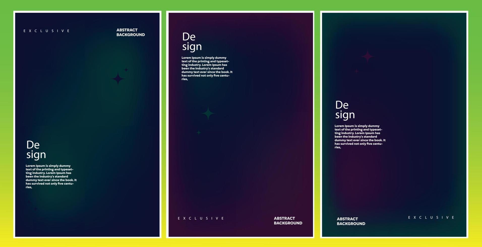 Fluid gradient background vector. Cute and minimal style posters with colorful, geometric shapes, stars and liquid color. Modern wallpaper design for social media, idol poster, banner, flyer. vector