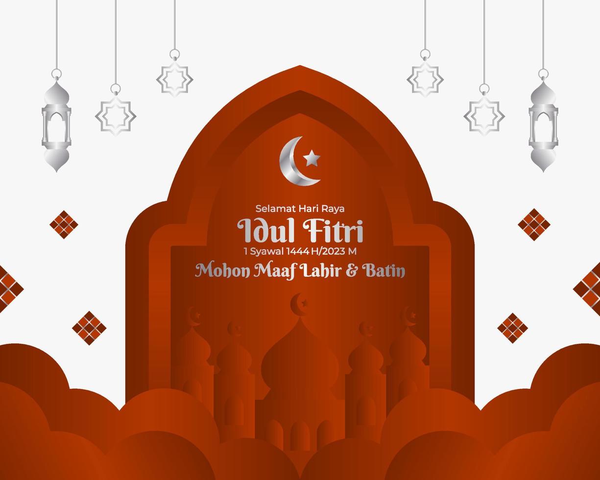 contento eid al-fitr antecedentes diseño vector