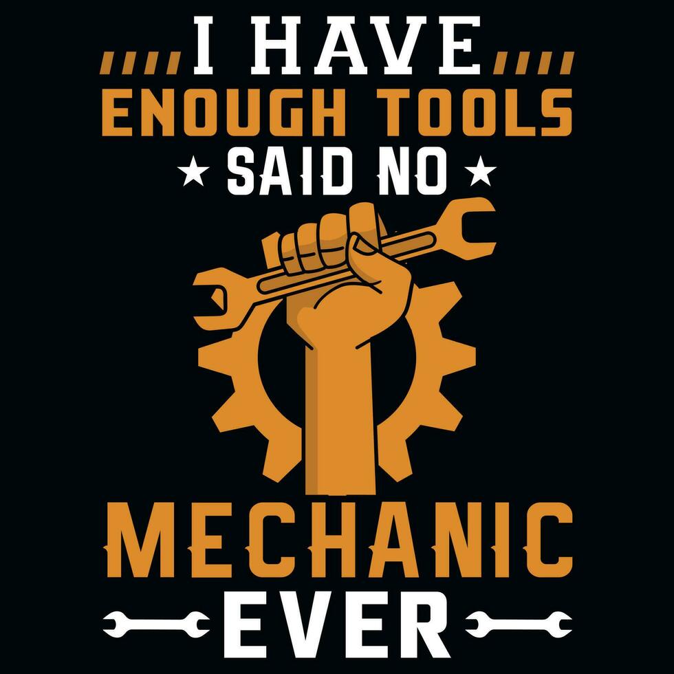 Mechanic tshirt design vector