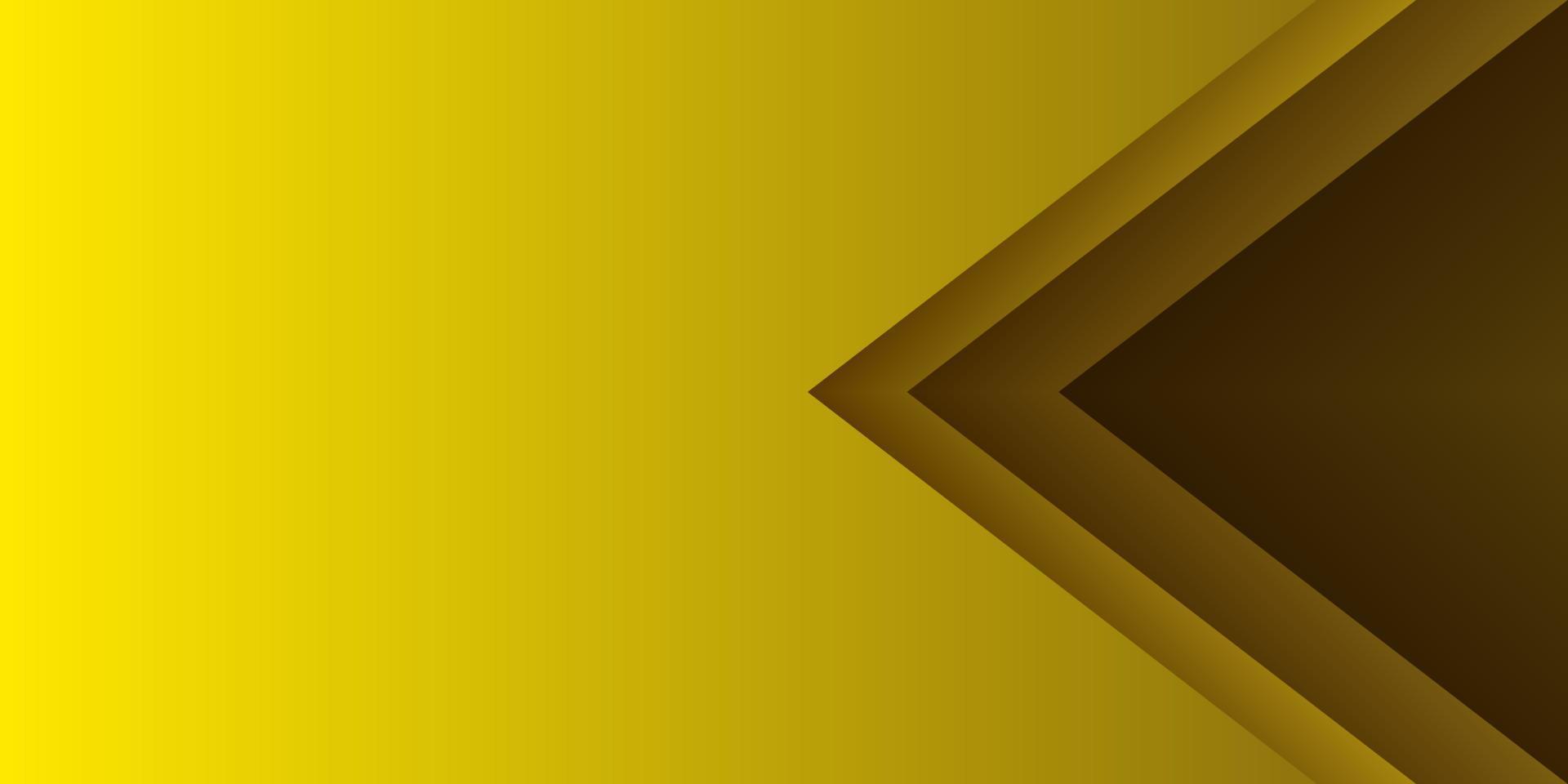 Gradient paper cut abstract background. Yellow arrowhead right triangle. Design element for template, card, cover, banner, poster, backdrop, wall. Vector illustration.