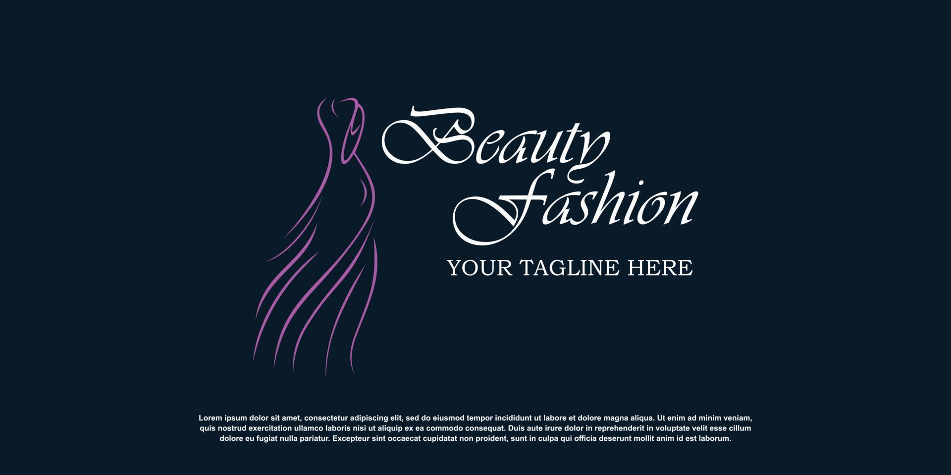 fashion logo design template with creative concept premium vector