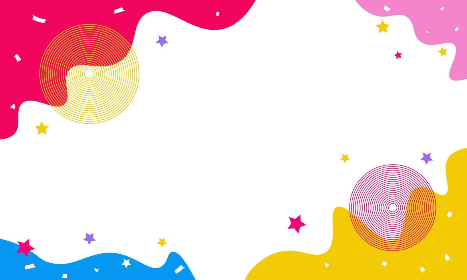 Flat design colorful kids background vector