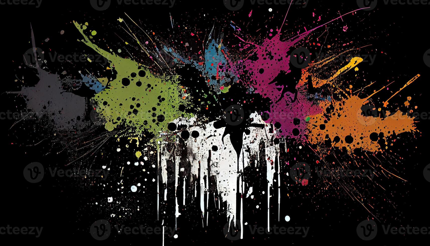 colorful background design. illustration vector design. Colorful paint splatters. abstract splatter color background.. photo