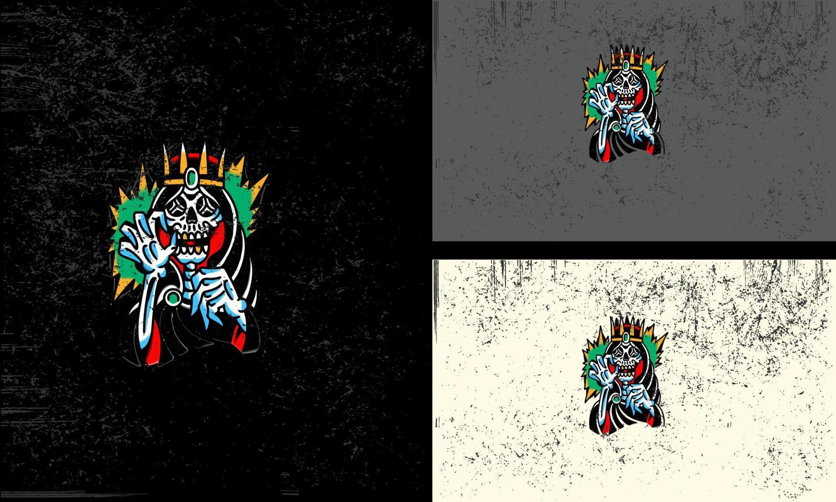 angel of death vintage logo vector mascot design