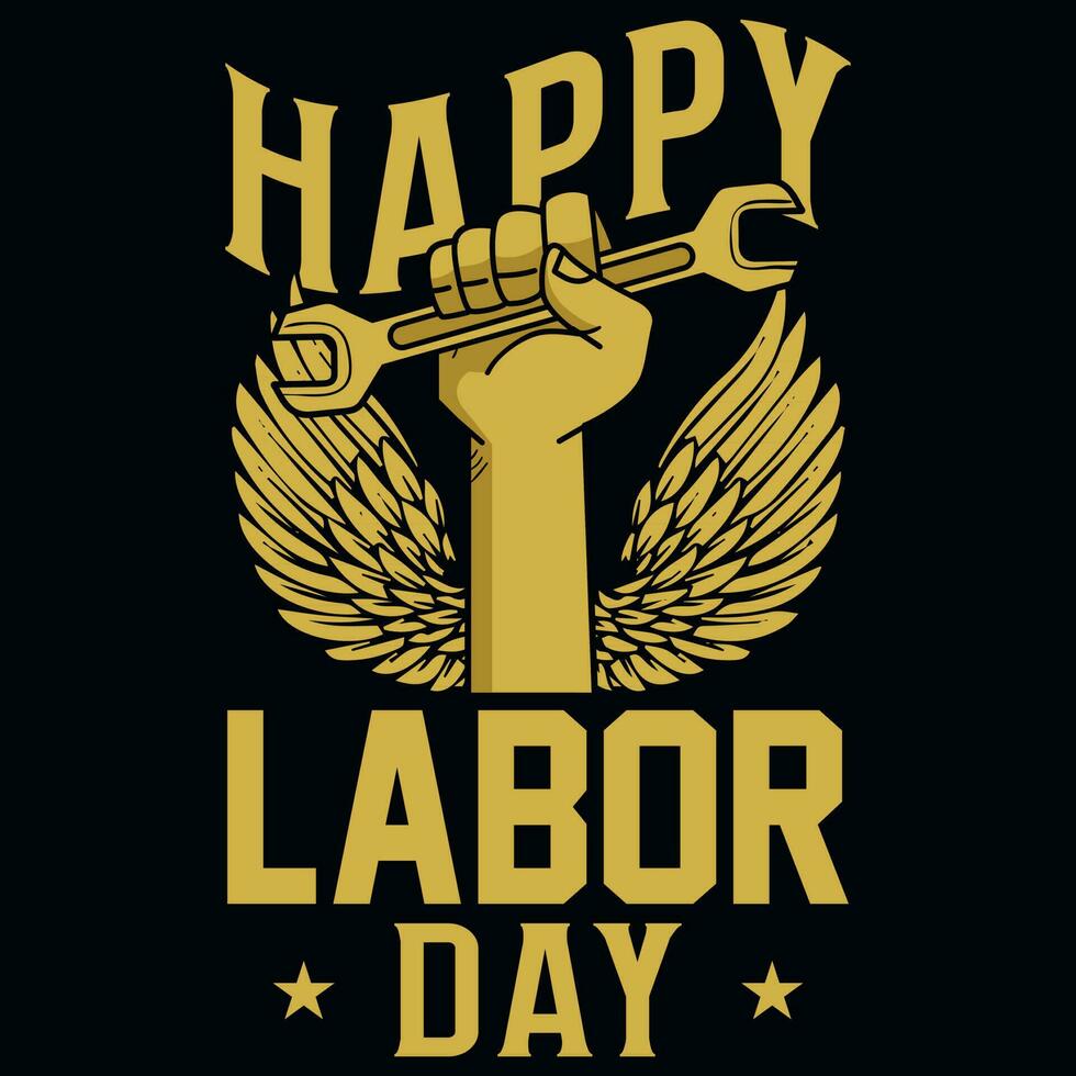 Labor day tshirt design vector