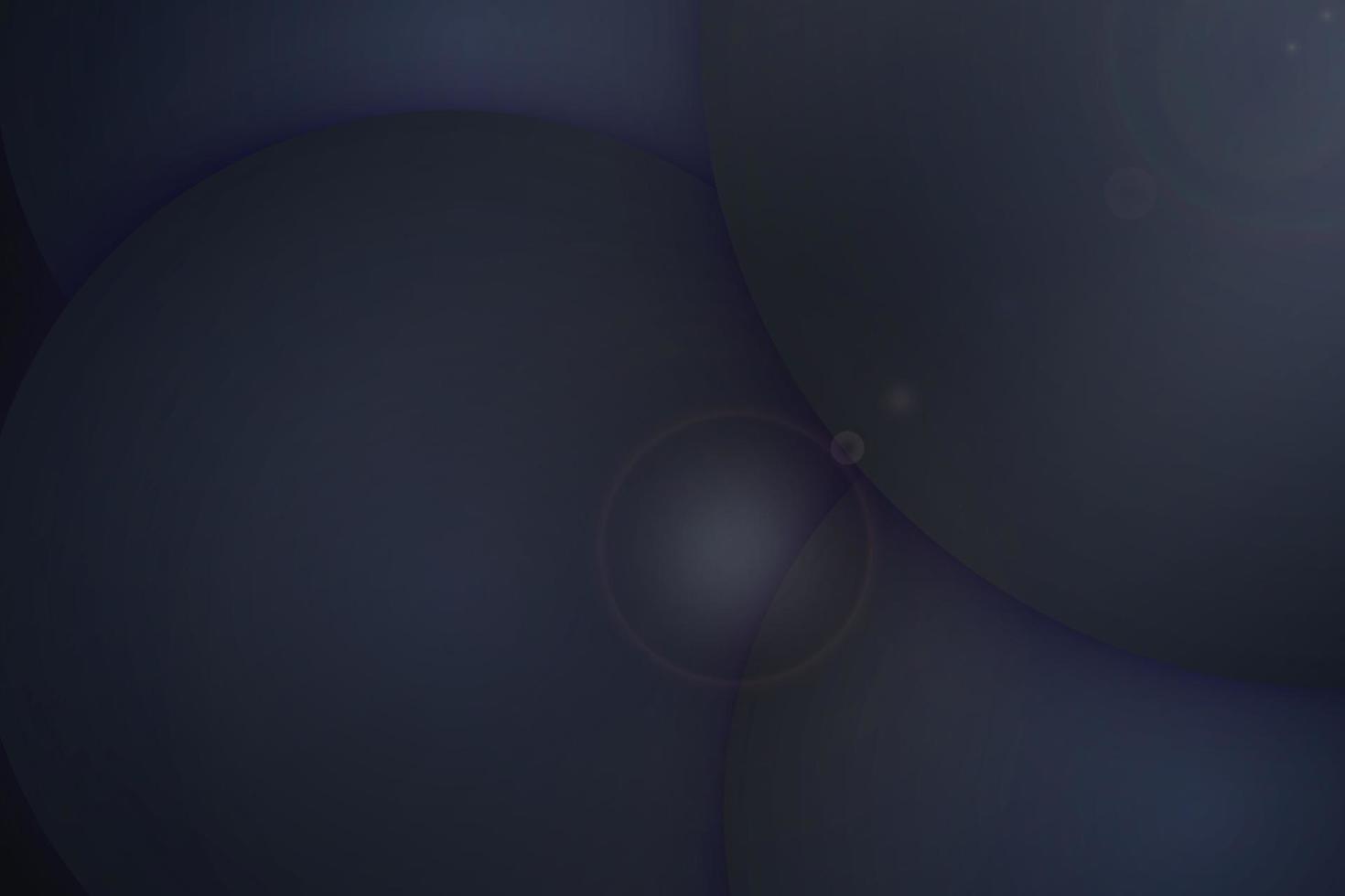 Dark blue circle overlapping with light flare. vector