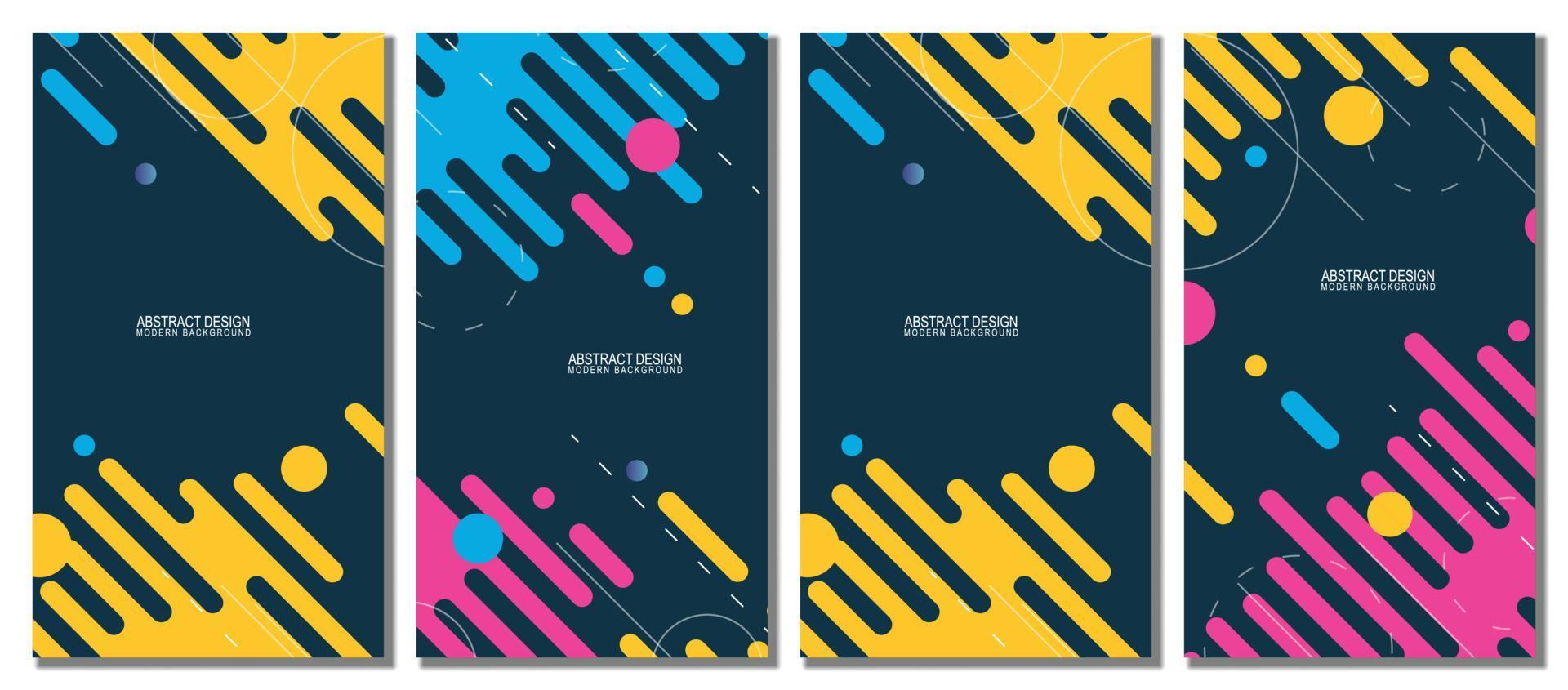 Abstract modern template set background. vector