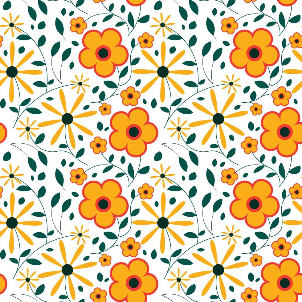 floral forma sin costura modelo. vector