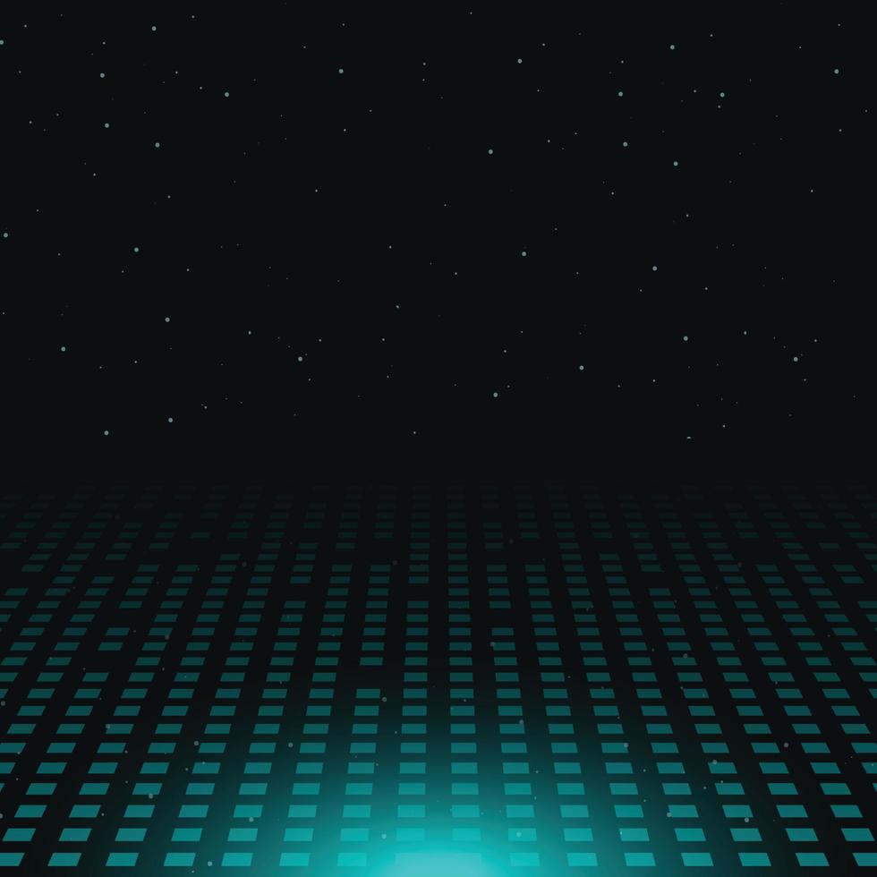 Blue digital concept light glow with dot background. vector