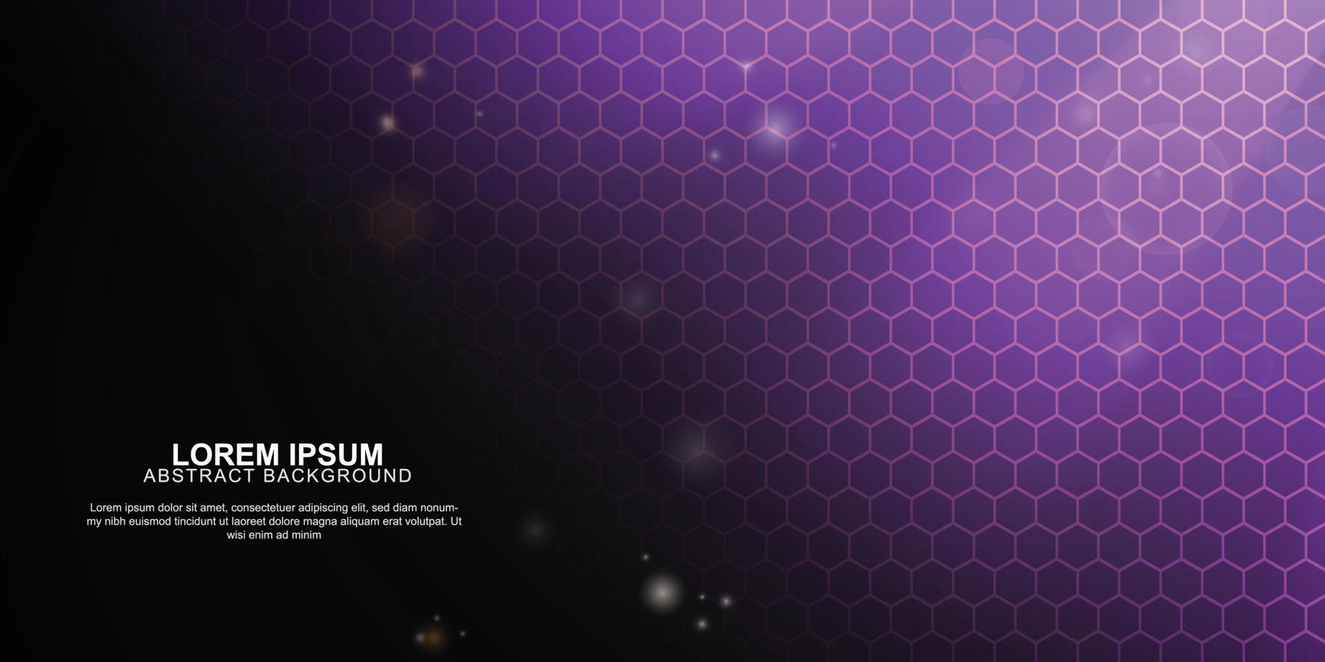 Purple gradient hexagonal technology background. vector