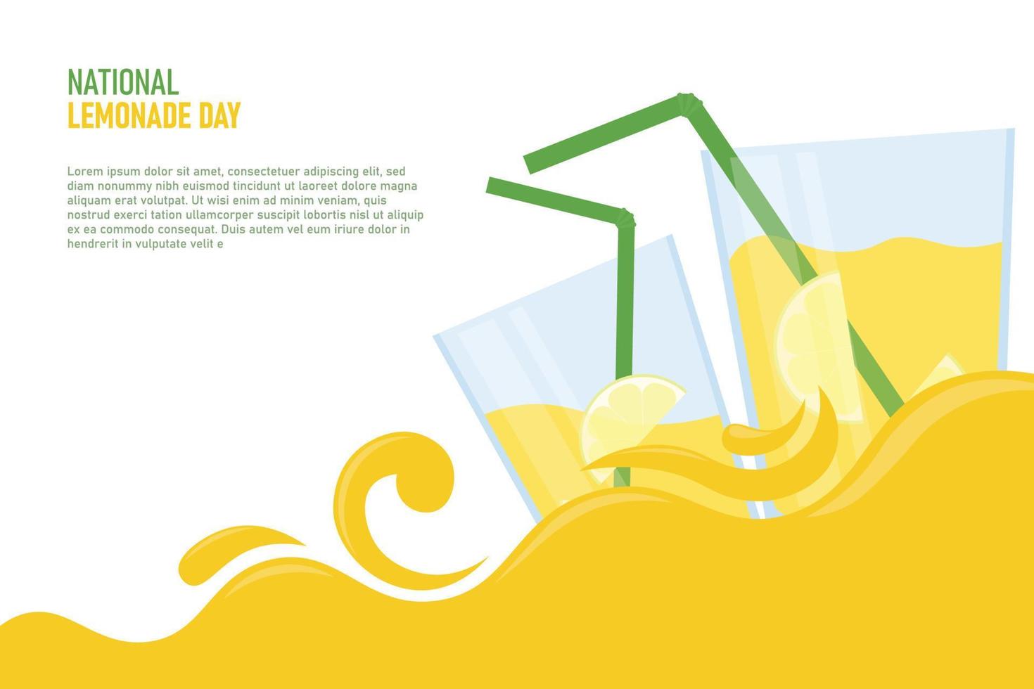 National Lemonade Day background. vector