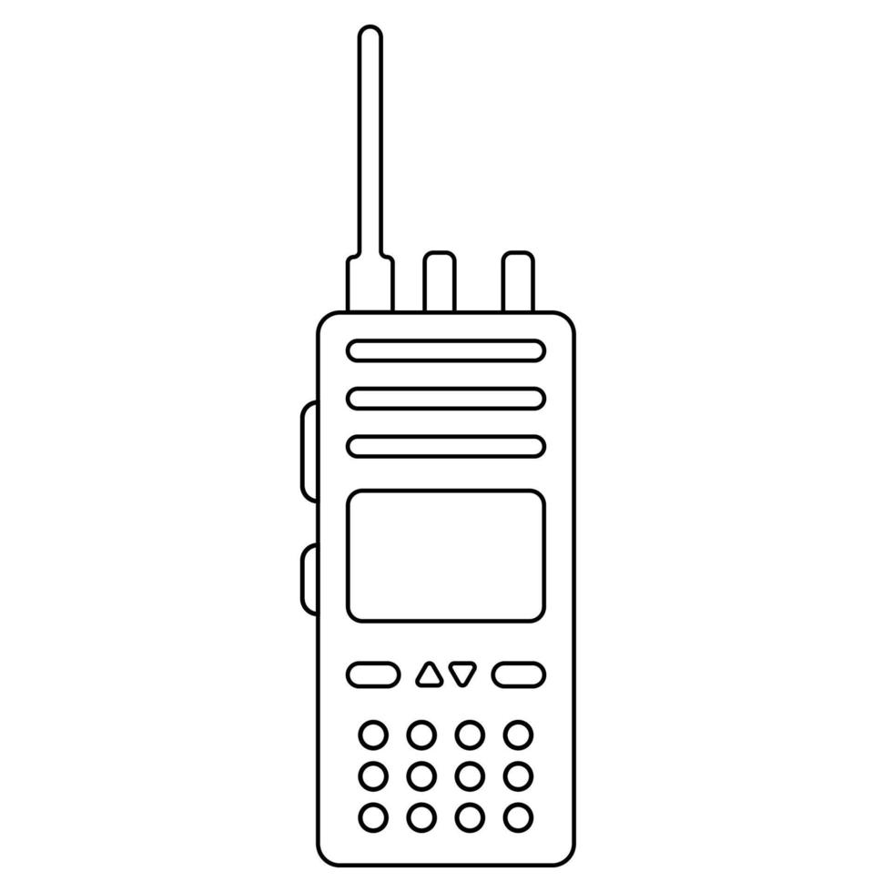 icono dmr radio, símbolo portátil walkie película sonora logo transmisor transceptor vector