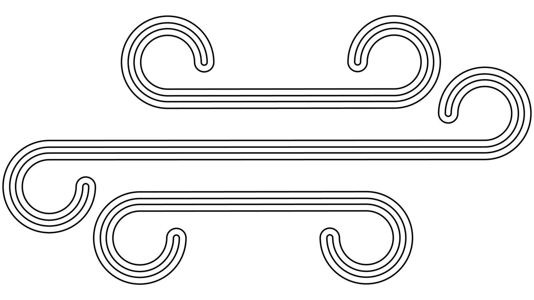 viento icono aire explotar, viento frío símbolo frio Ventoso ola vector