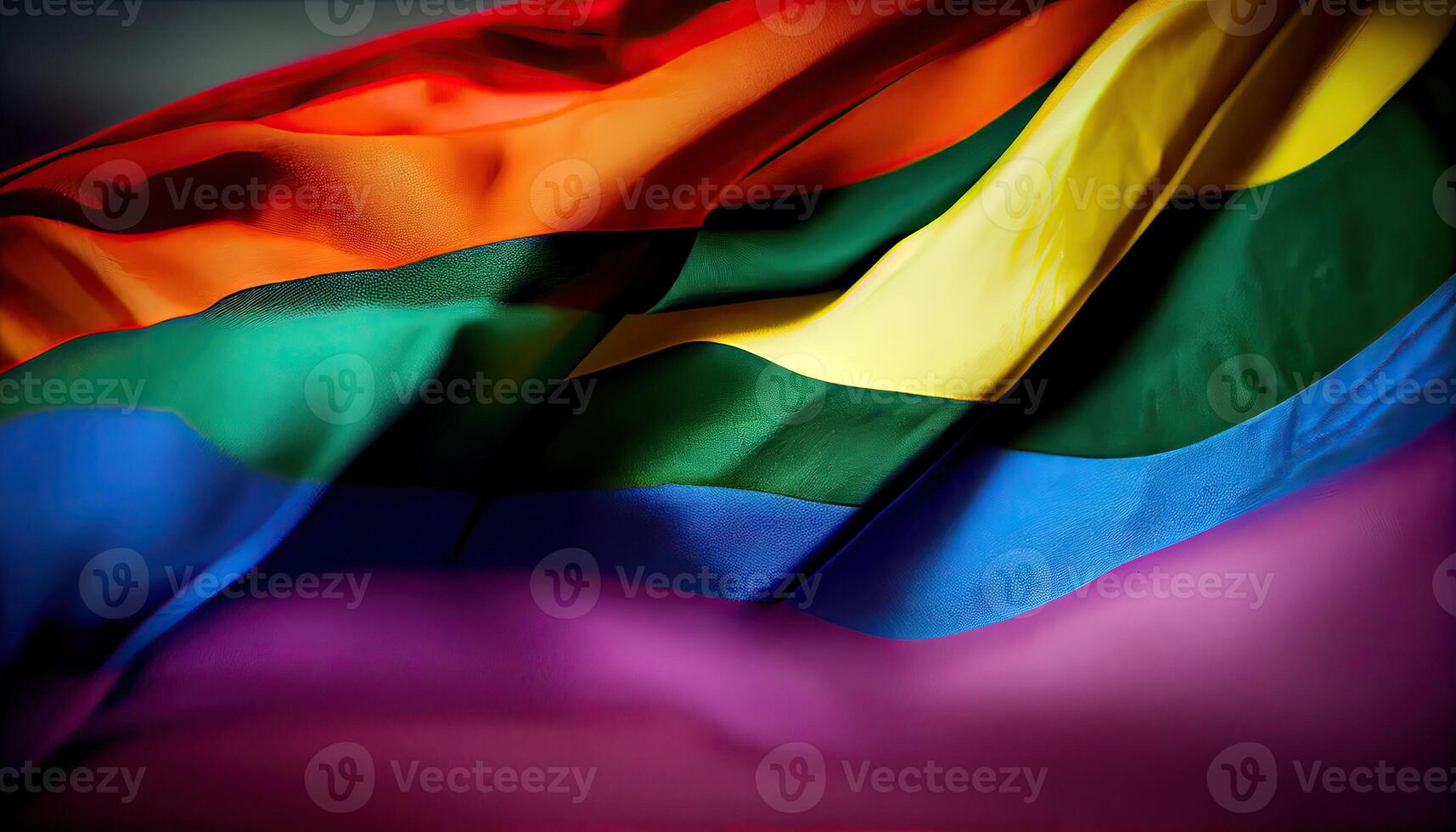 Rainbow flag. illustration. Waving colorful Rainbow flag. Detail of the ...