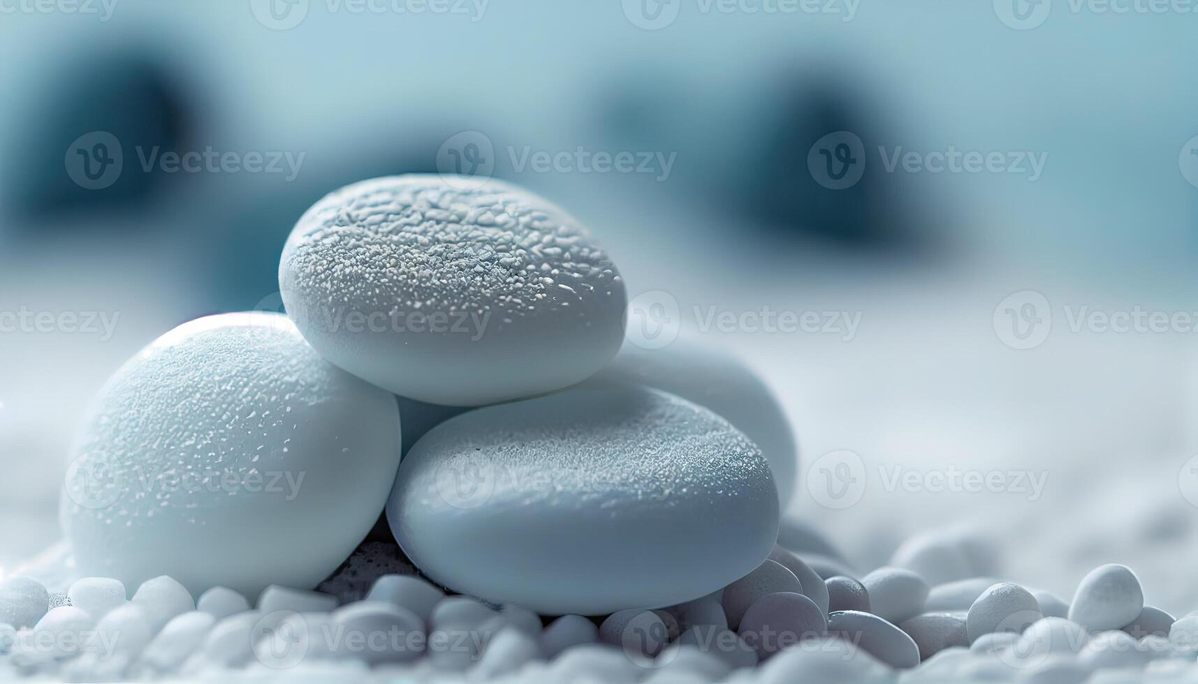 Pebbles stack balance over the bokeh background. photo