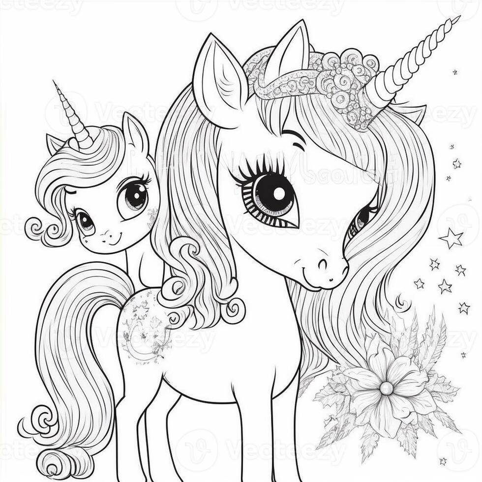 kids coloring page cartoon coloring page illustration vector. For kids coloring book photo