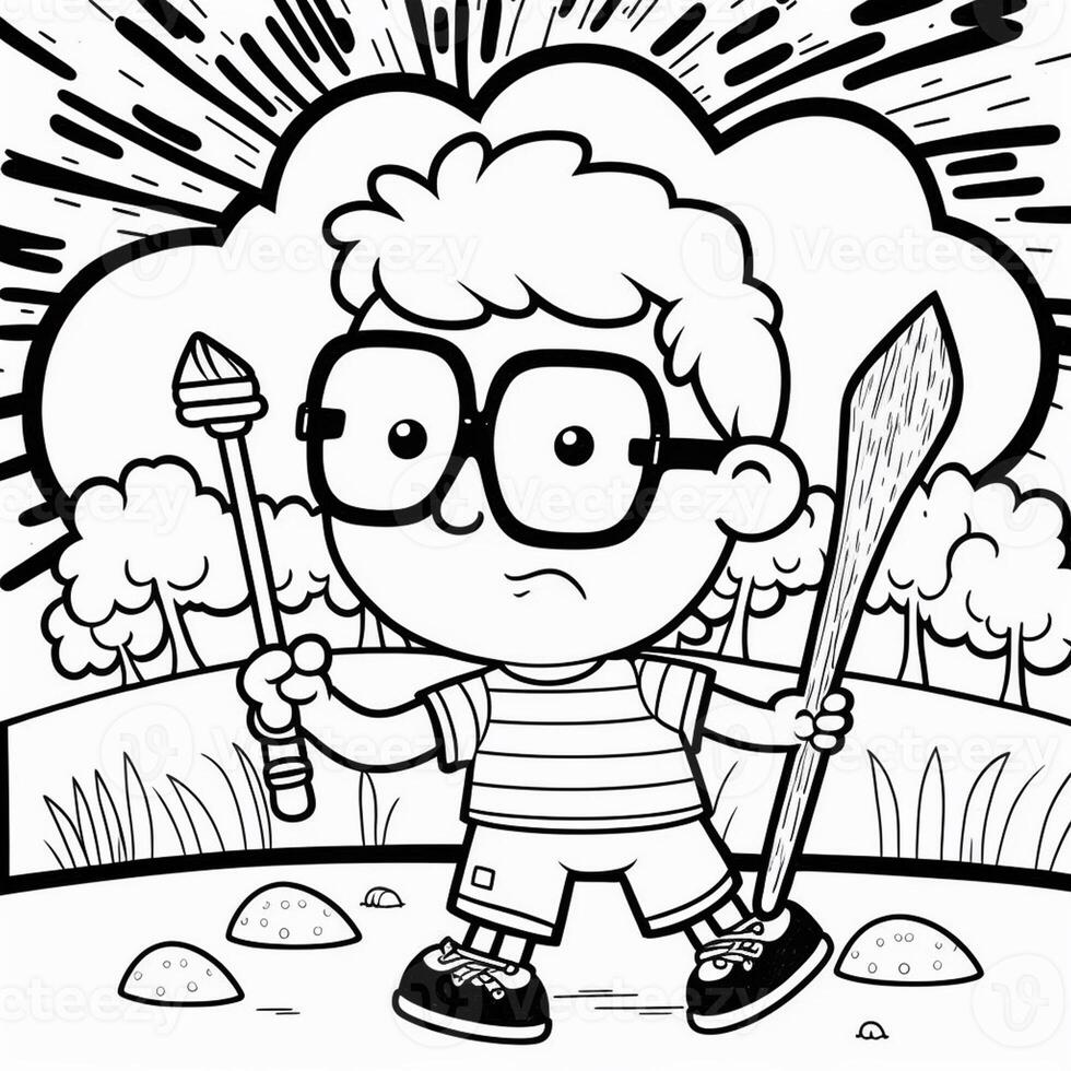 kids coloring page cartoon coloring page illustration vector. For kids coloring book photo