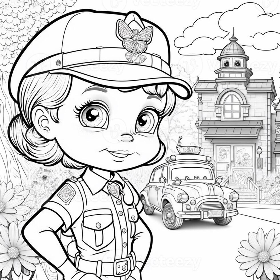 kids coloring page cartoon coloring page illustration vector. For kids coloring book photo