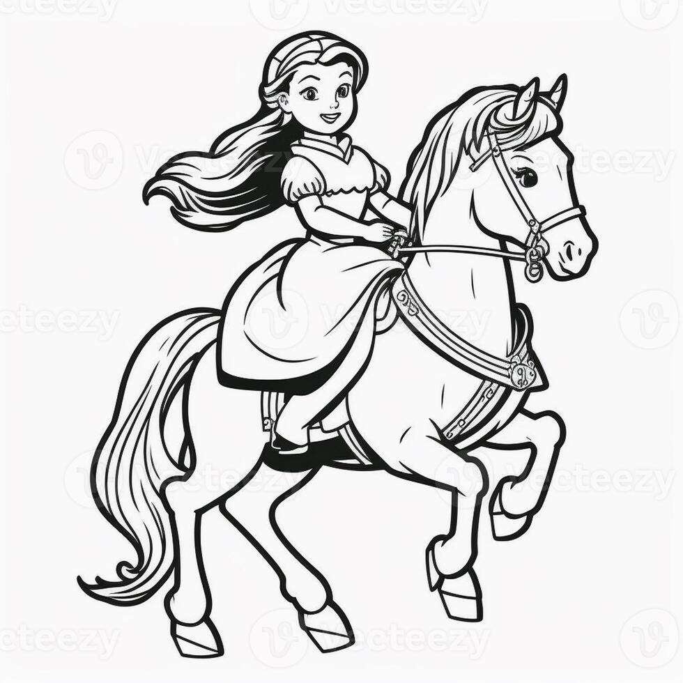 kids coloring page cartoon coloring page illustration vector. For kids coloring book photo