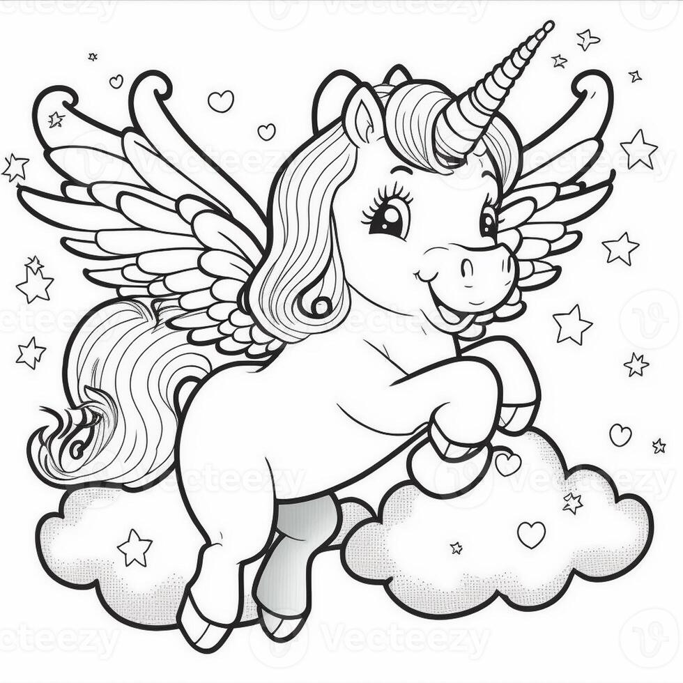 kids coloring page cartoon coloring page illustration vector. For kids coloring book photo