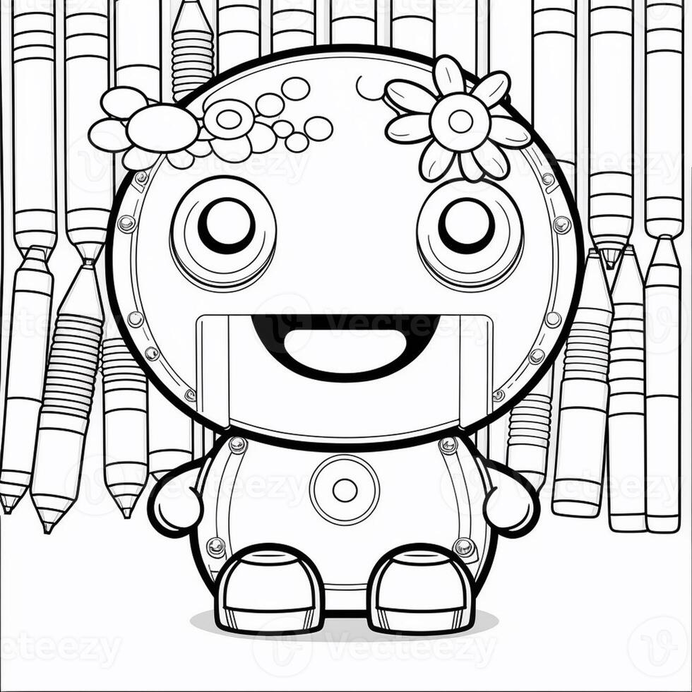 kids coloring page cartoon coloring page illustration vector. For kids coloring book photo