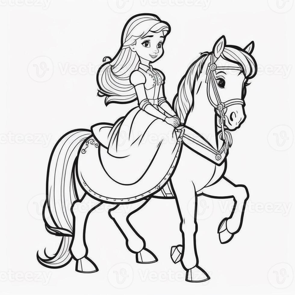 kids coloring page cartoon coloring page illustration vector. For kids coloring book photo