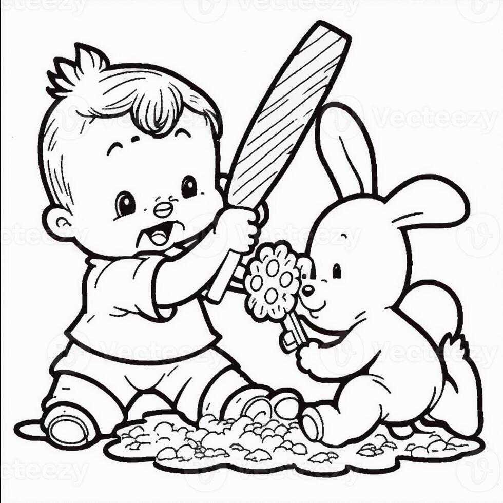 kids coloring page cartoon coloring page illustration vector. For kids coloring book photo