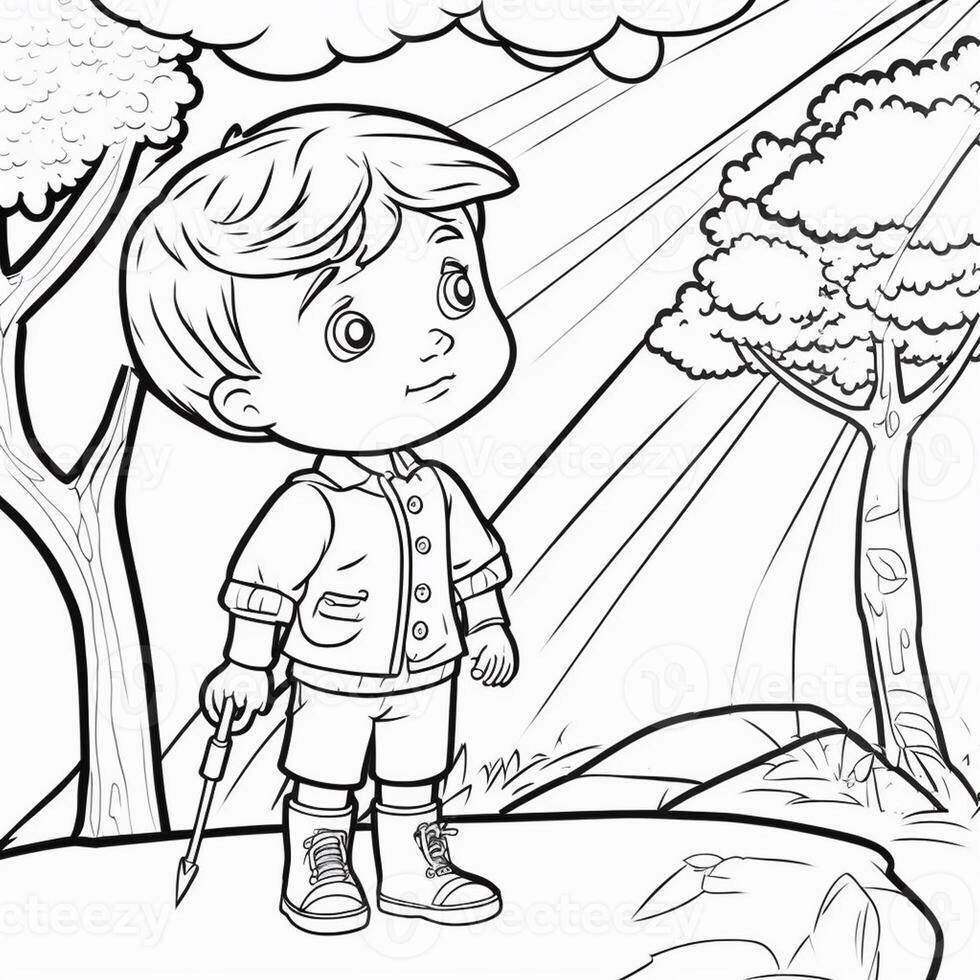 kids coloring page cartoon coloring page illustration vector. For kids coloring book photo