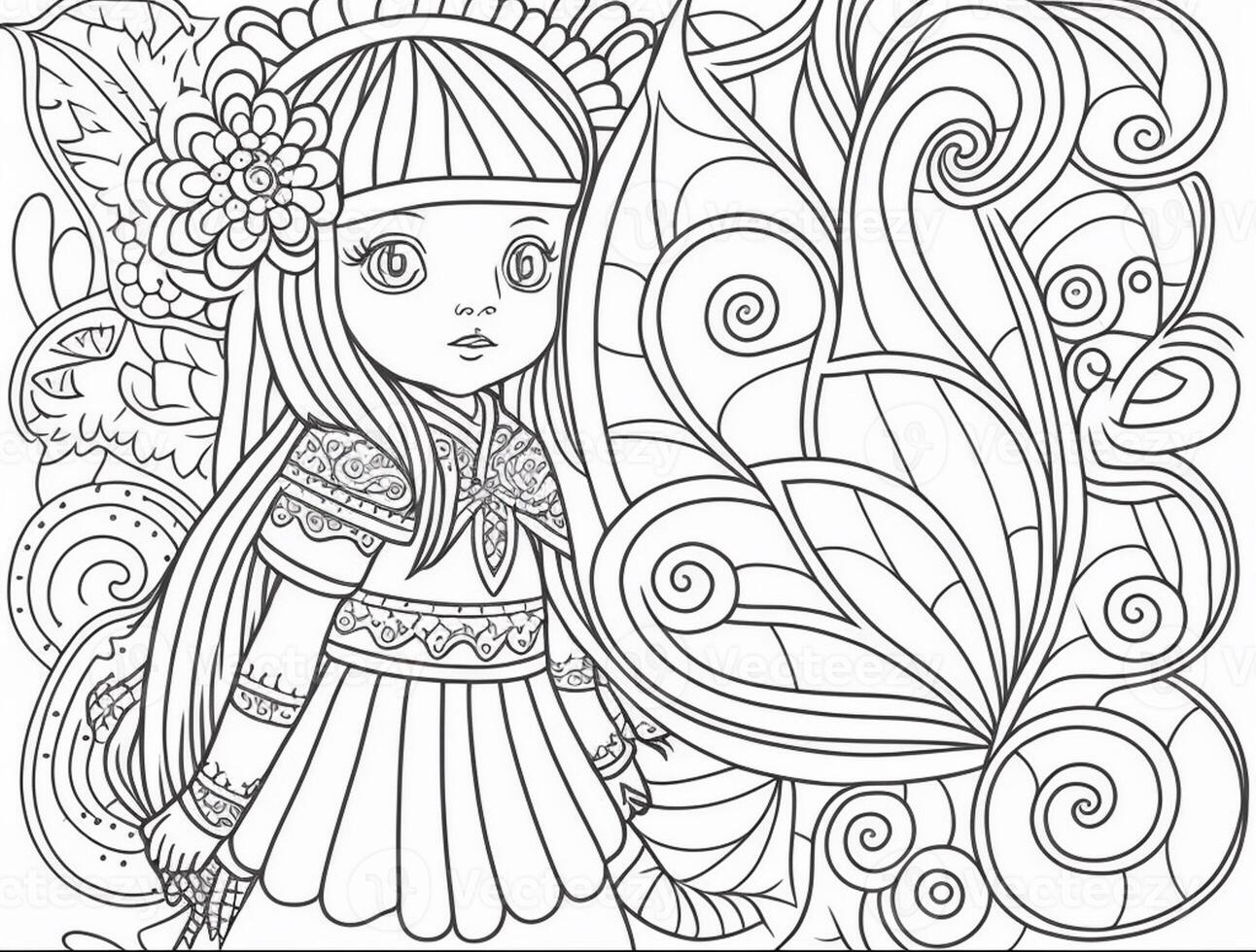 kids coloring page cartoon coloring page illustration vector. For kids coloring book photo