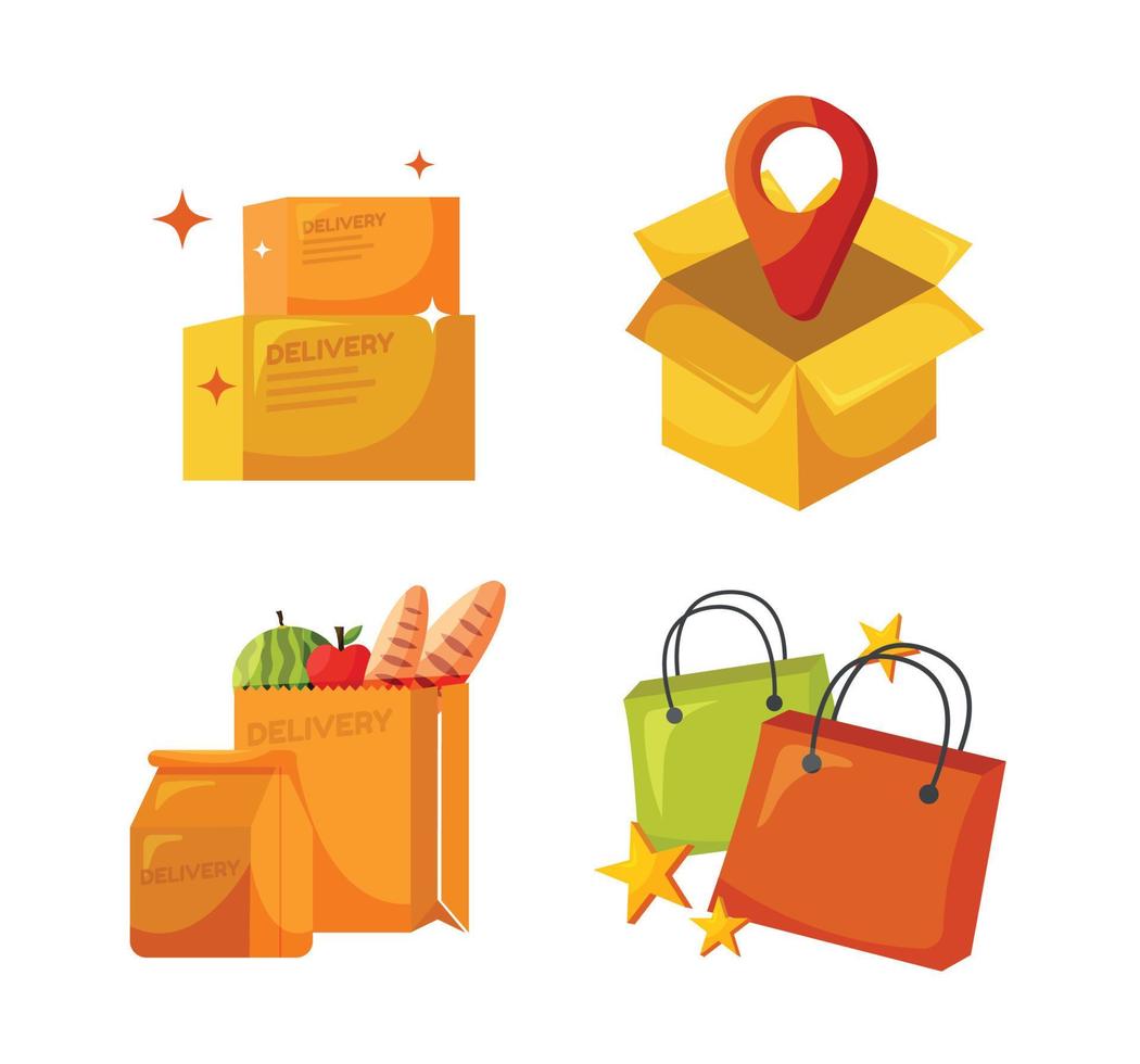 delivery icon elements for delivery concept vector illustration