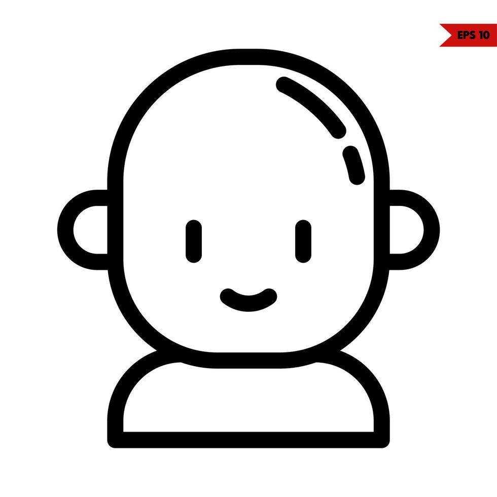 baby line icon vector