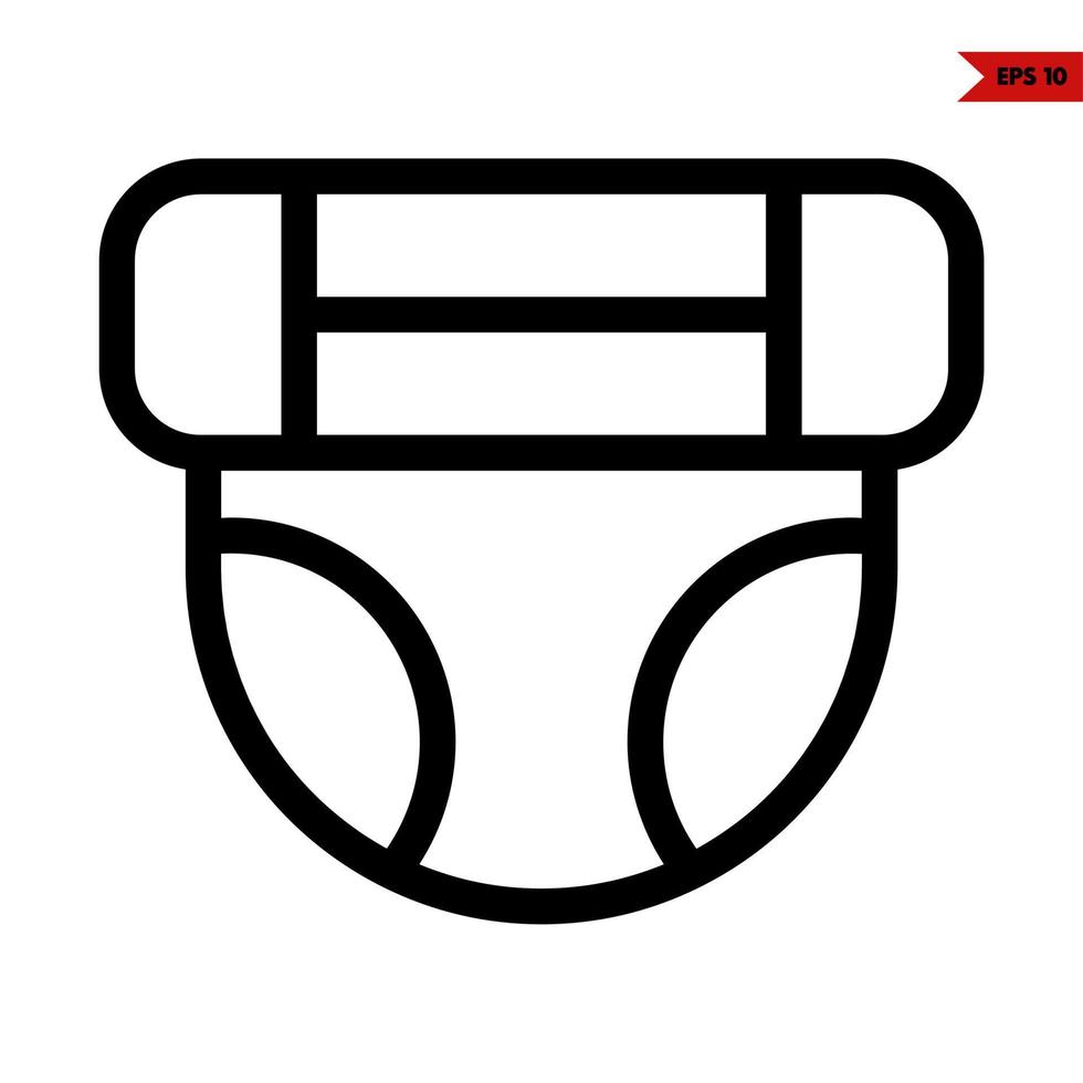 baby line icon vector