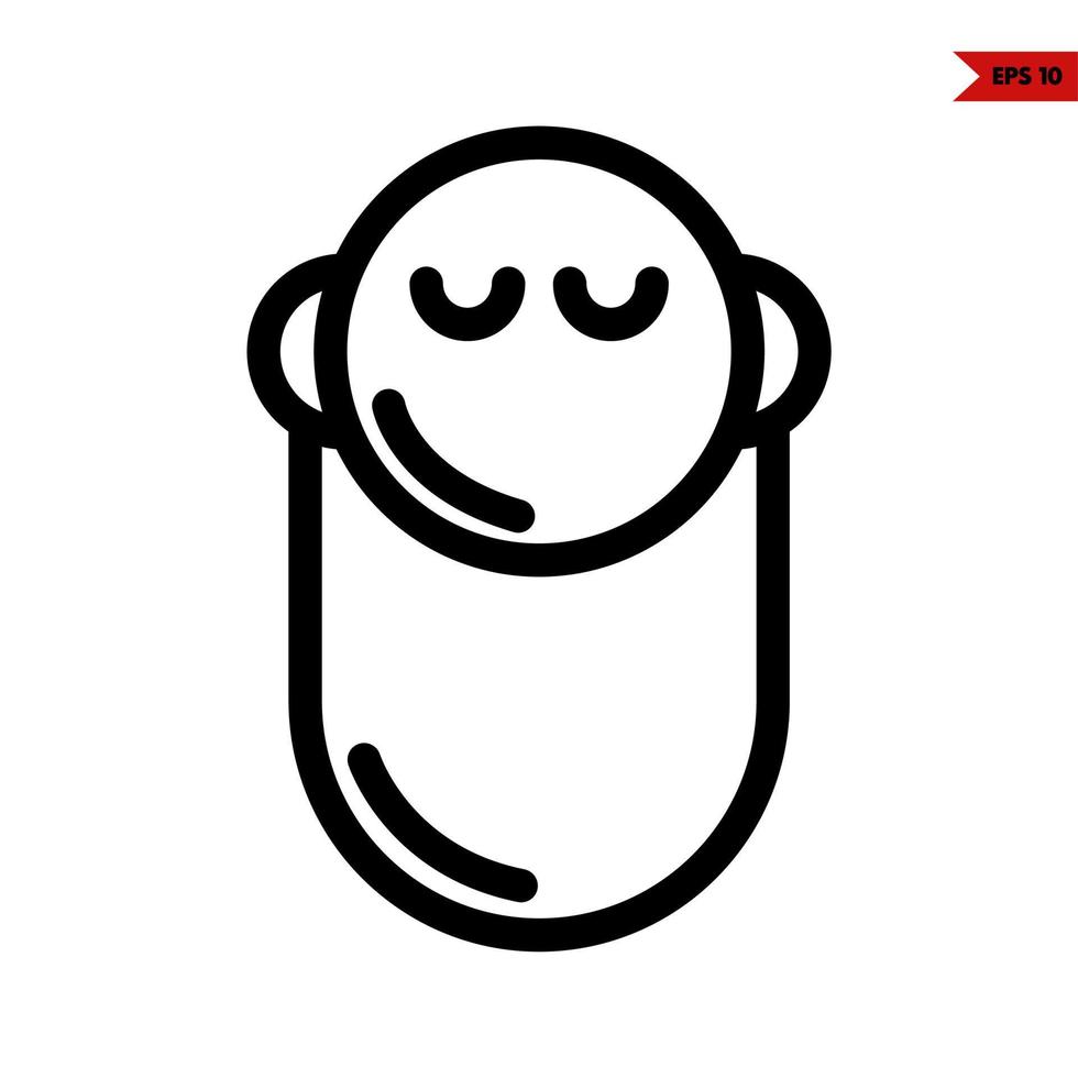 baby line icon vector