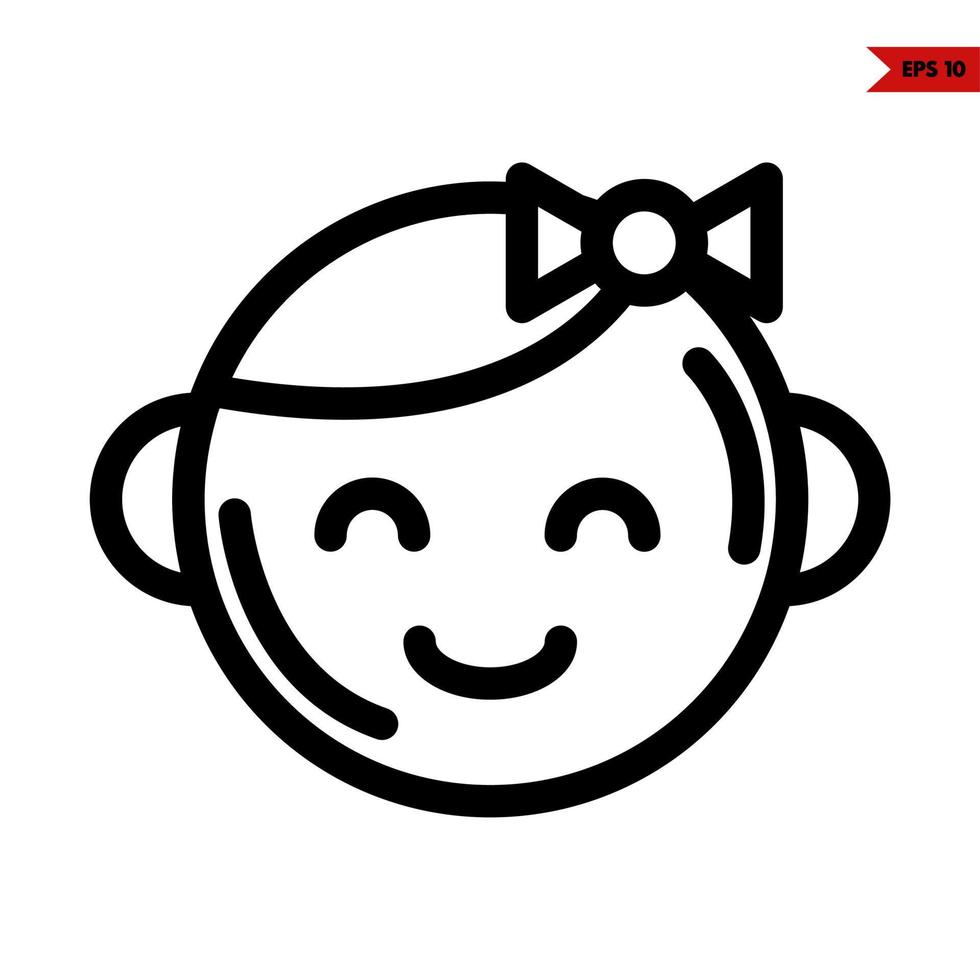 baby line icon vector