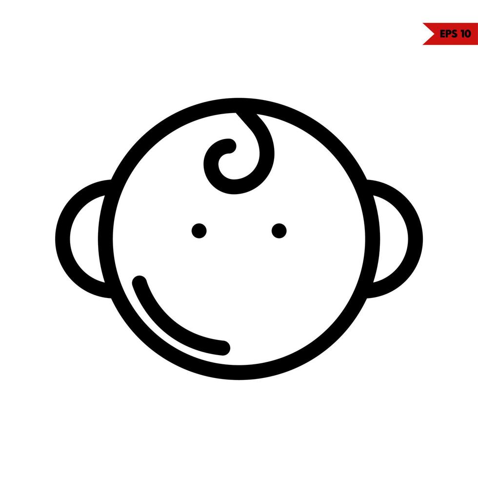 baby line icon vector