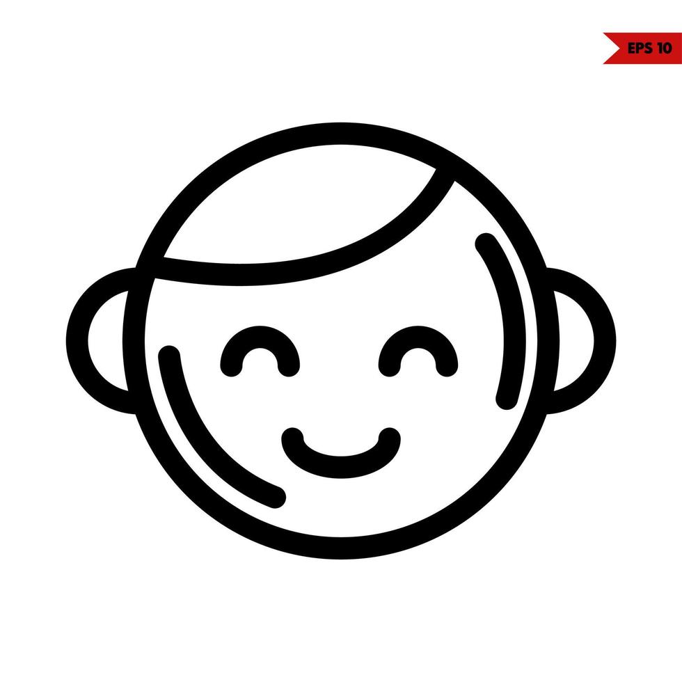 baby line icon vector
