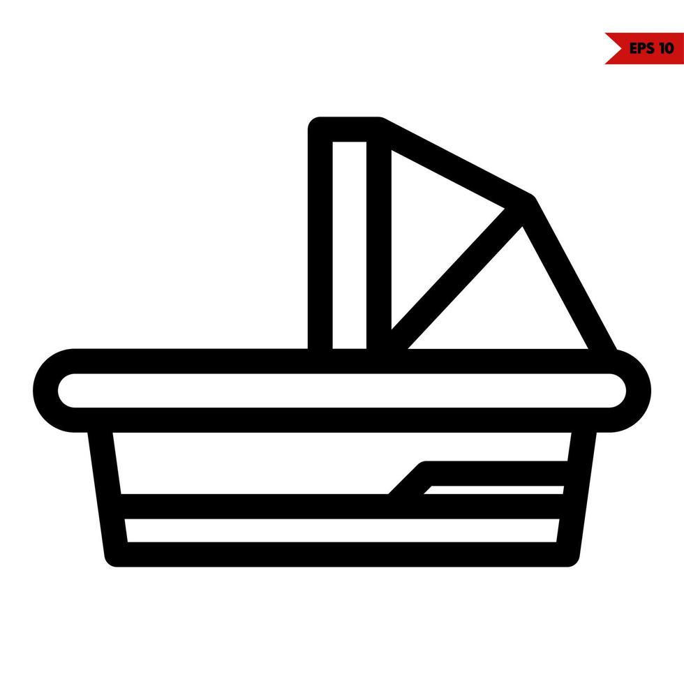 baby line icon vector