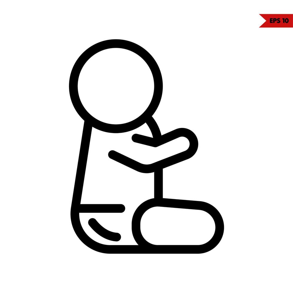 baby line icon vector