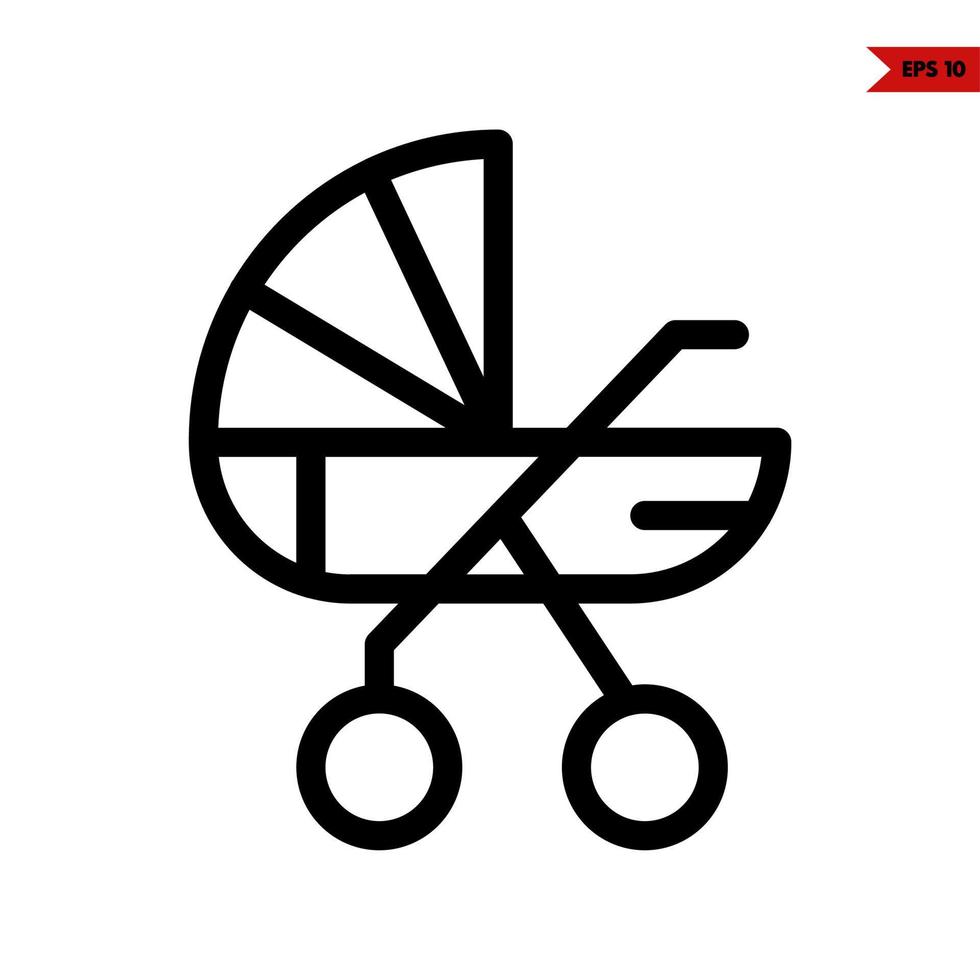baby line icon vector