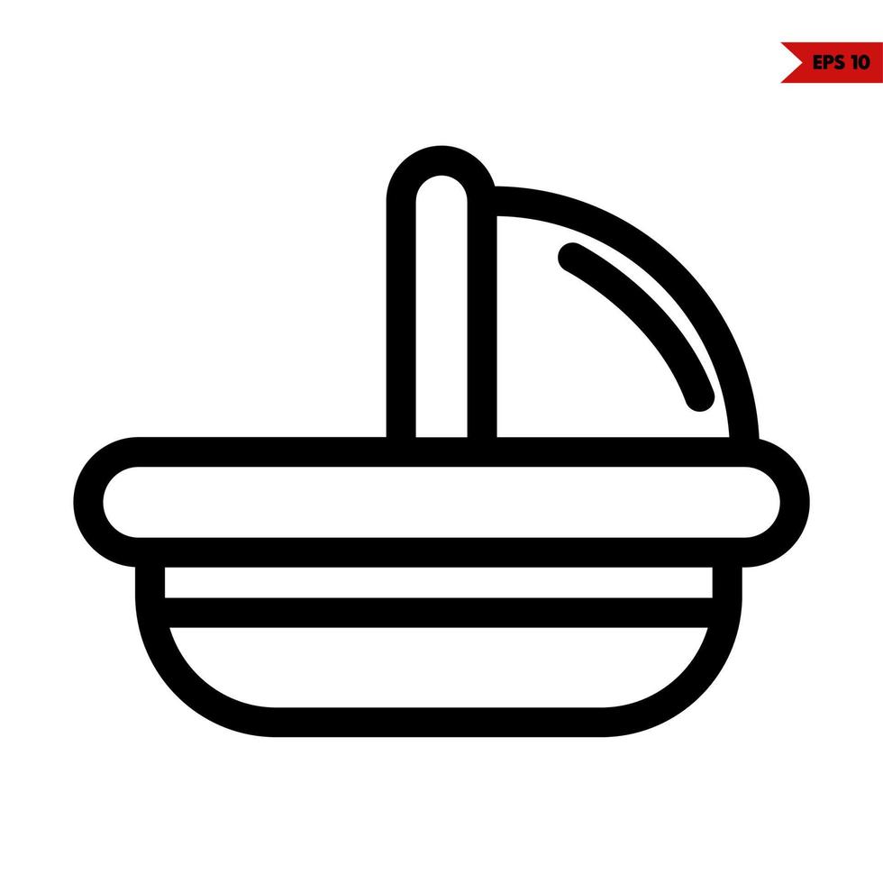 baby line icon vector
