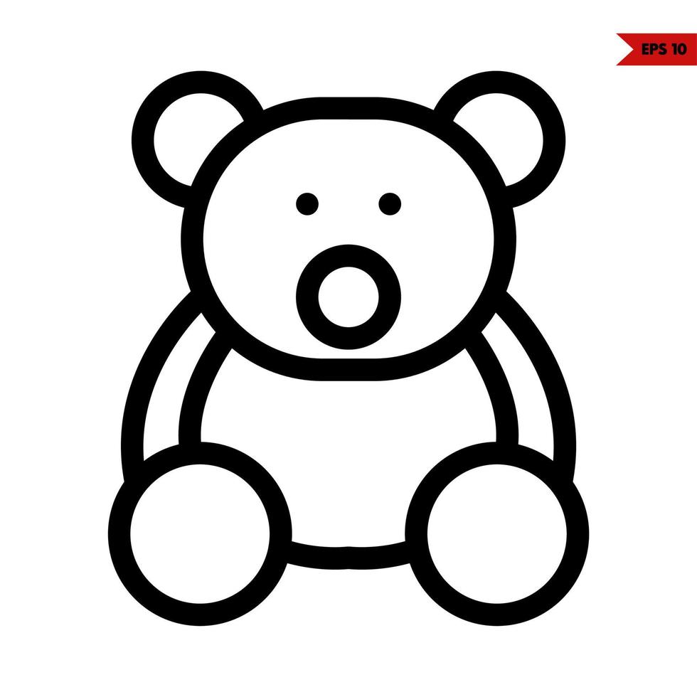 baby line icon vector