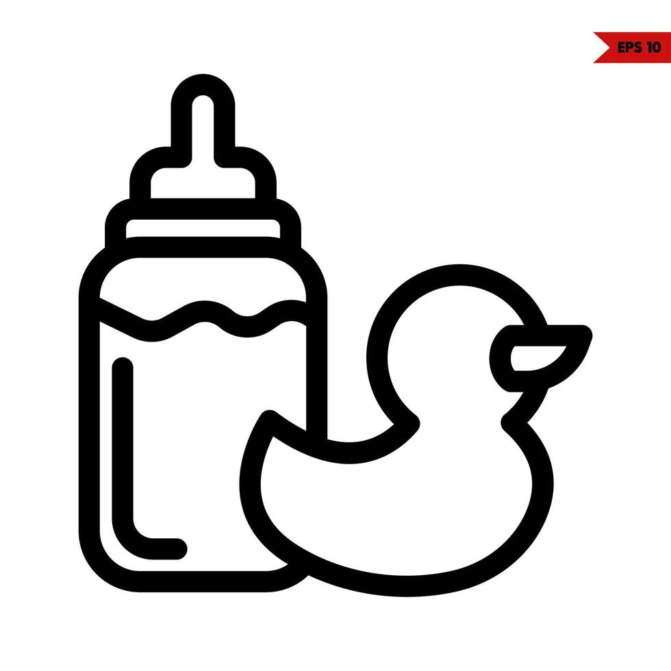 baby line icon vector