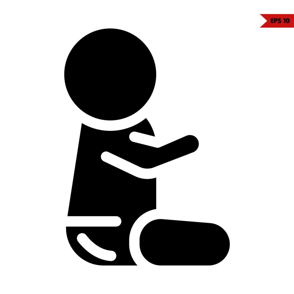 baby glyph icon vector
