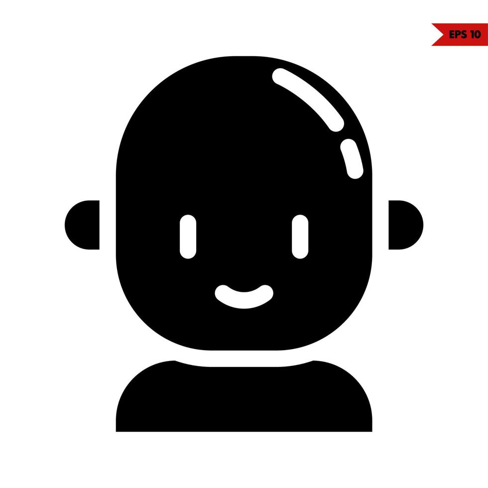 baby glyph icon vector